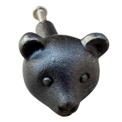 CAST IRON BEAR FACE DRAWER KNOB for Kitchen cupboards