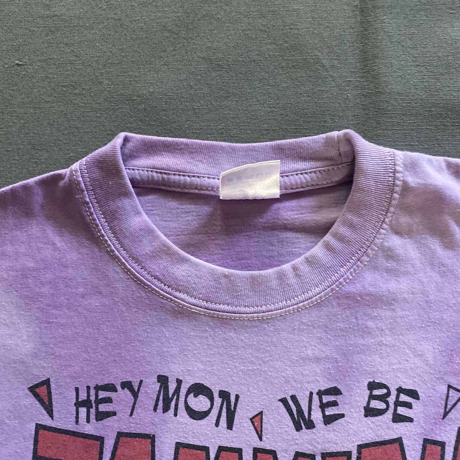 Vintage We Be Jammin T Shirt Mens Medium Purple Tie Dye Bahamas Travel 00z Y2k