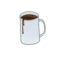 Patch Embroidered Applique Backpack Jacket Down Jacket Sewing Kawaii Coffee Mug