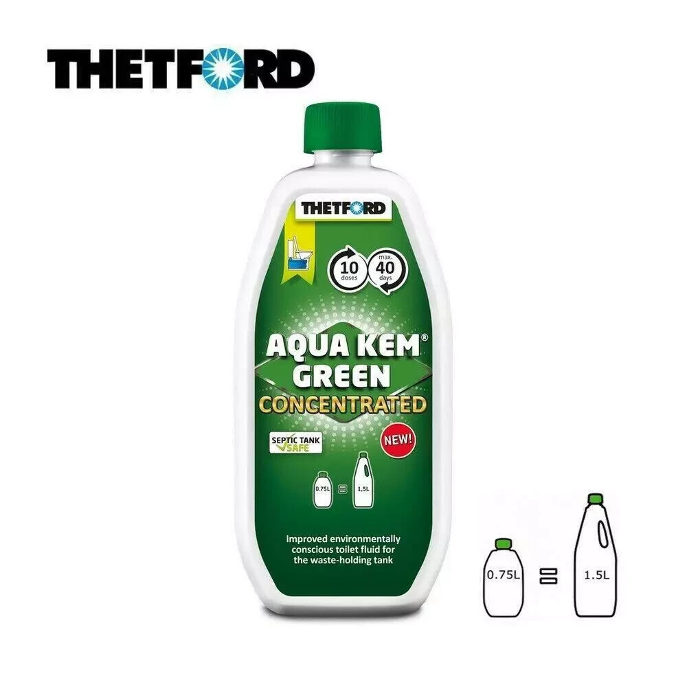 Thetford Aqua Kem Green 750ml Concentrated Toilet Chemical Caravan Motorhome