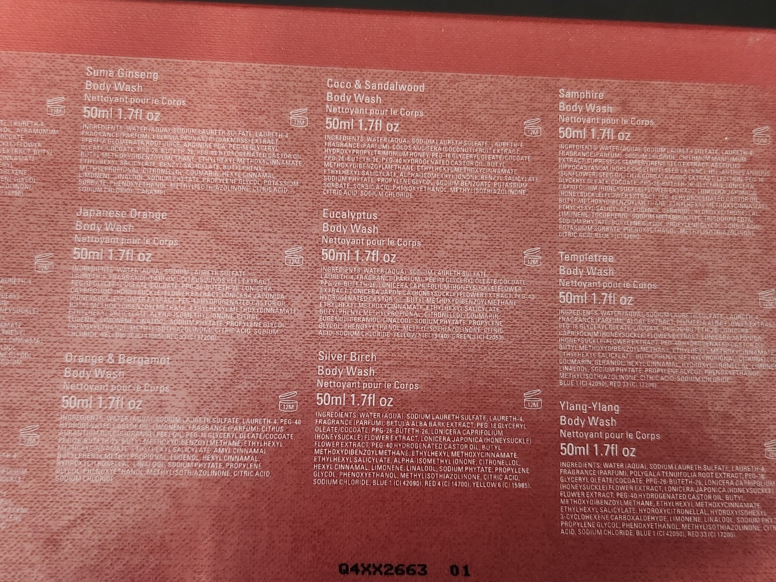 Molton Brown Bath & Shower Gel Gift Set X 10 50ml Bottles Unused G/A