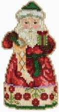 MILL HILL Jim Shore ORNAMENT Beaded Cross Stitch Kit CHRISTMAS SPIRIT SANTA