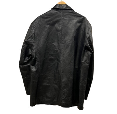 ジャケット・アウター 90s OLD GAP leather jacket Vintage 90s 00s Gap Leather Jacket Black Trench Size XL Mens