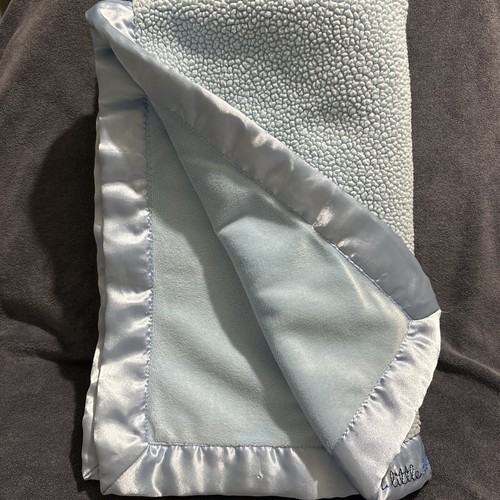 Manta bebé azul Carter's Child of Mine Thank Heaven for Little Boys ribete satinado - Imagen 4 de 8