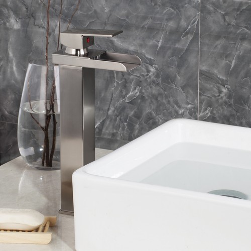 Bathroom Waterfall Basin Sink Faucets Gold/Chrome/black Mixer Taps Single Handle - Picture 32 of 75