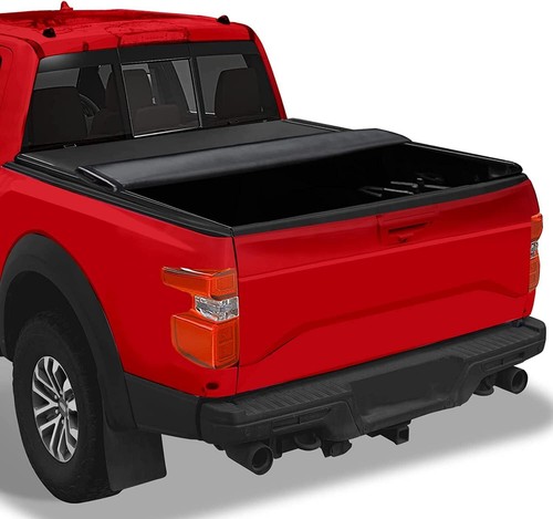 Soft Roll Up 8FT Truck Bed Cover For Chevy Silverado/GMC Sierra Tonneau Cover