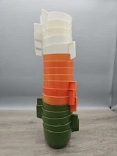 Vintage Aladdin Industries Plastic Stackable Coffee Mugs Lot of 17