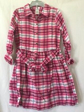 NWT Carter's Plaid Flannel Dress Long sleeve Girls many sizes