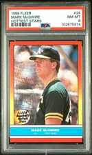 1988 FLEER HOTTEST PSA 8 Mark McGwire Oakland A's Early Card - No More PSA 10