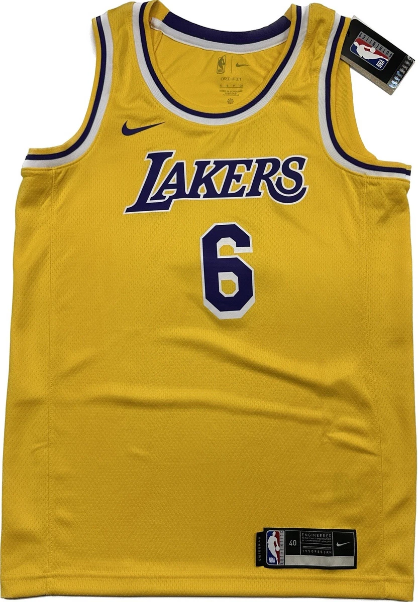 Nike LeBron James Lakers Swingman Jersey 2020 Yellow CW3669-738