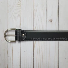 Tailored Sportsman Leather Contrast Belt - Black/Silver