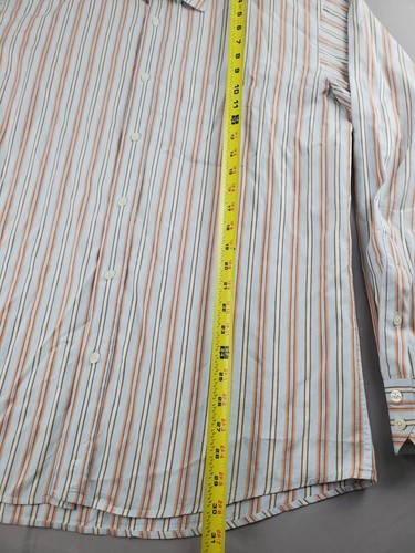 Eden Park Shirt Mens Extra Large Striped Button Up Cotton Long Sleeve Pockets - Picture 9 of 14