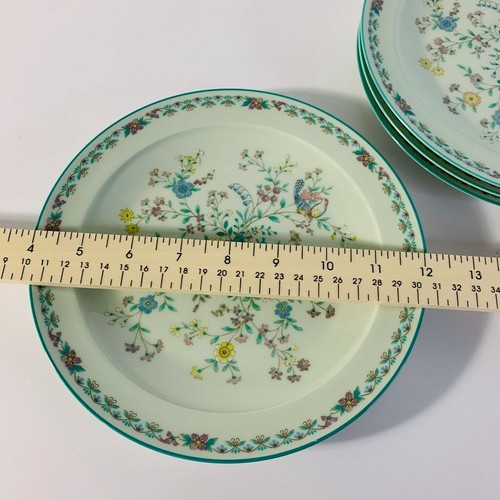 RETIRED Noritake BIRDS OF PARADISE Floral 8in Plates 8223 W80 Green China Set - Picture 7 of 8