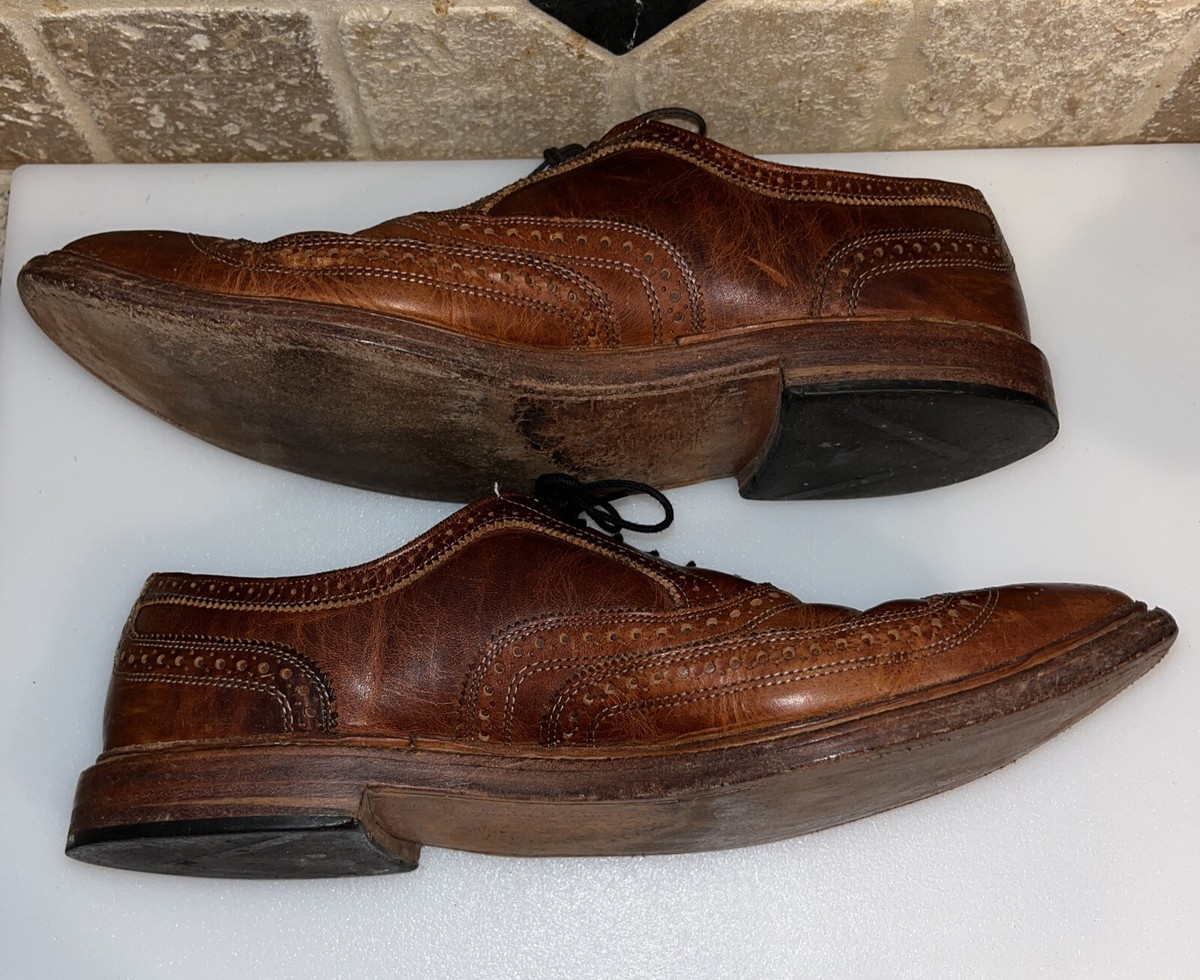 Allen Edmonds McTavish Men 14 D Wingtip Oxford Shoes Brown  display picture 1