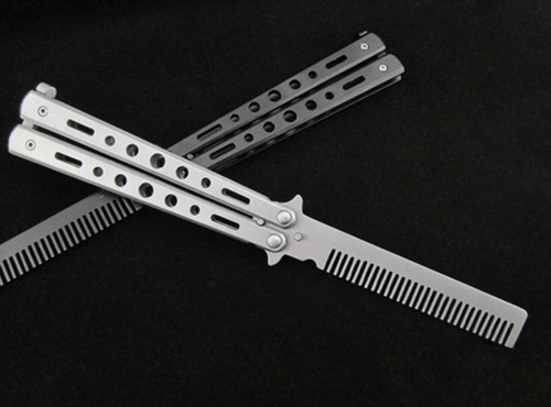 Butterfly COMB Trainer Training Tool Metal knife Practice BLACK Steel - Picture 4 of 24