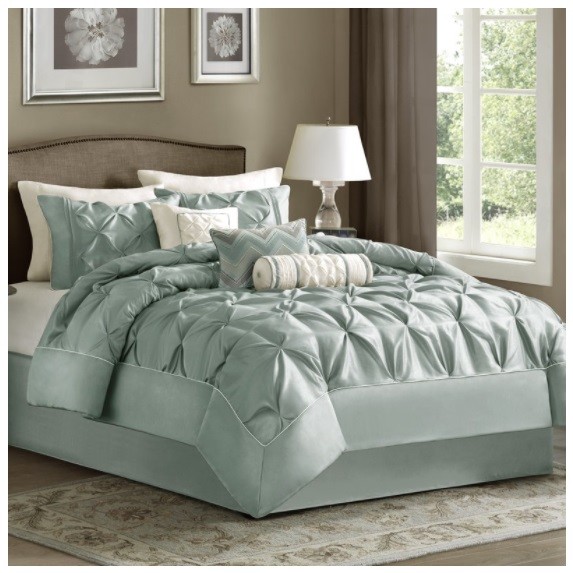 Cal King Comforter Set Silver Blue Luxury Bedding Red Luxury