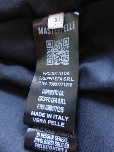 NWT Masterpelle Black Soft Leather Bicker Jacket, Made in Italy Sz XL - Picture 9 of 9