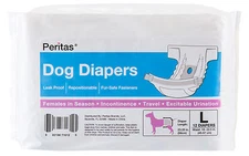 Peritas Disposable Dog Puppy Diapers for Female in Heat Period (Large/X-Large)