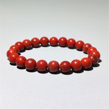 Natural Genuine Red Jasper Crystal Healing Reiki Stretchy Men Women Bracelet