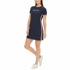 Tommy Hilfiger Women Pullover Tee Shirt Dress S Blue - New