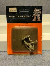 BattleTech HCT-3F Hatchetman Ral Partha 20-864 Miniature 1986 Black  Orange Crd