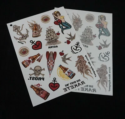 Astra Bier Tattoos 2 Bögen à 19 Tattoos gleich 38 St. Kiez Kneipe Hamburg NEU