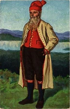 Old postcard AK NORWAY Nordiska museum. Helgdagsdrakt (257829)