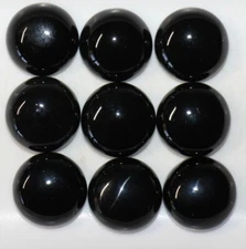 Black Onyx 3mm, 4mm, 5mm, 6mm, 7mm, 8mm, 10mm, 12mm, 14mm Cabochon Round Gem(s)