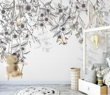 3D Fiori Disegnati a Mano I3873 Carta da Parati Murale Autoadesiva Rimovibile Adesivo Erin