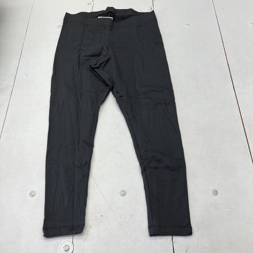 Old marinegrau hochtailliert mit Vlies gefütterte Leggings Damen Größe X-Large