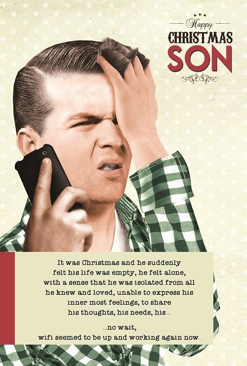 Ladies Who Lunch, Wifi, Son, Christmas Card, 159x235mm