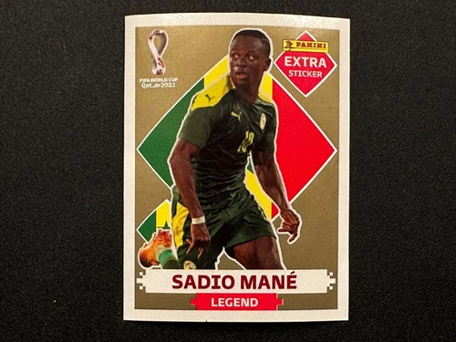 Adesivo Extra Coppa del Mondo Panini Qatar 2022 Legend Sadio Mané - Oro