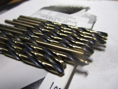 #19 HSS 135° Split Point Black and Gold Finish Jobber Drill QTY 11