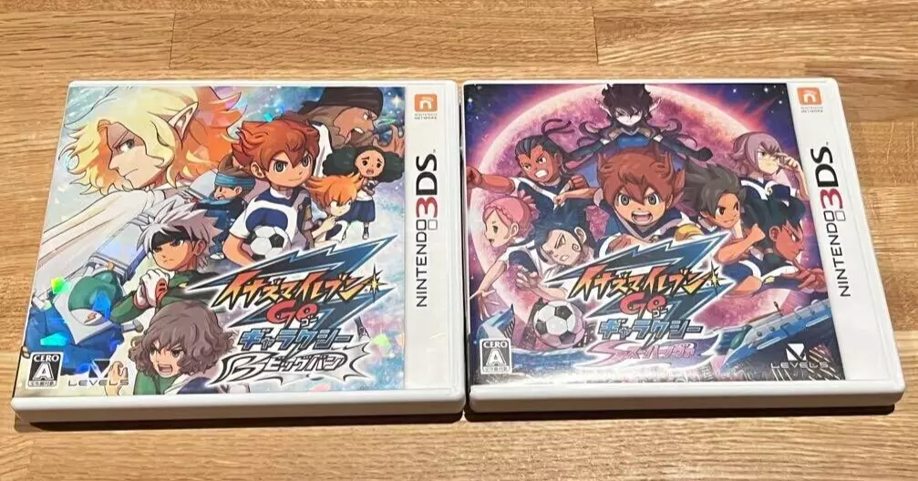 Nintendo 3DS Inazuma Eleven Go Galaxy Super Nova & Big Bang 2 game set Japan