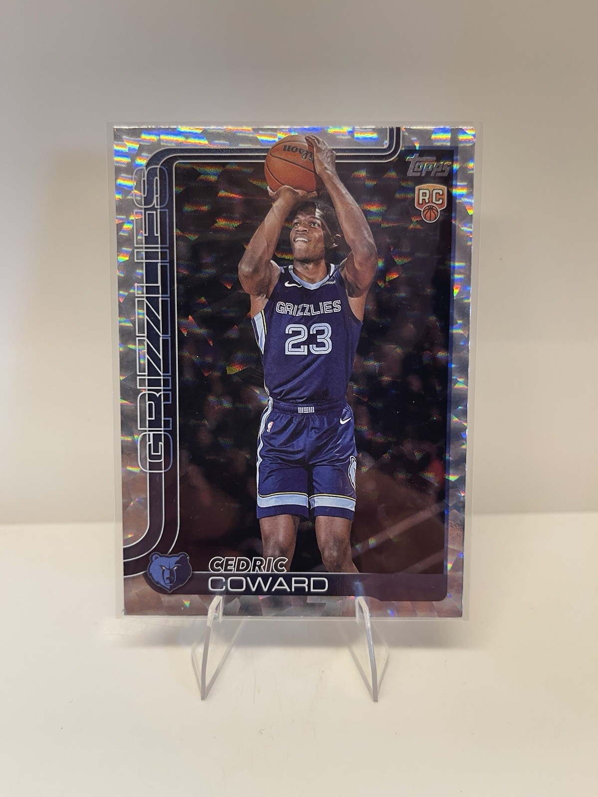 2025-26 Topps Basketball Cedric Coward #211 Crackleboard Foil (RC)