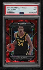 2023-24 Panini Prizm Draft Picks Red Ice Prizm Kris Murray #49 PSA 9 MINT 1d2e