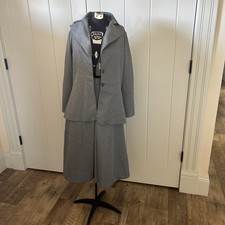 Vintage 1970  s Eastmoor Stretch Knit Gray Suit Size 15/16