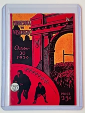 Minnesota vs Wisconsin Program Artist Signed October 30, 1926 Trading Card 2/10