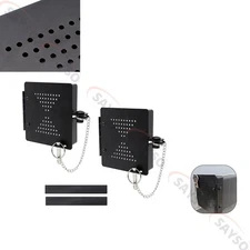 RV Bumper Cap Cover Plug End Square Caps Fits Standard 4Inch Bumpers Black-2Pack