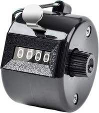 Hand Tally Counter 4 Digit Number Dual Clicker Golf Handy Black