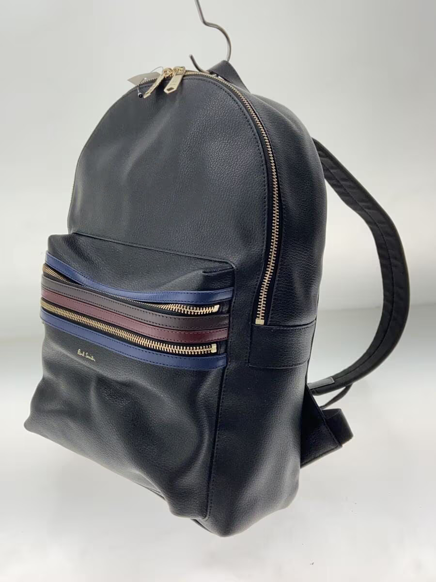 Paul Smith Backpack Leather Black Solid from Japan - image 1