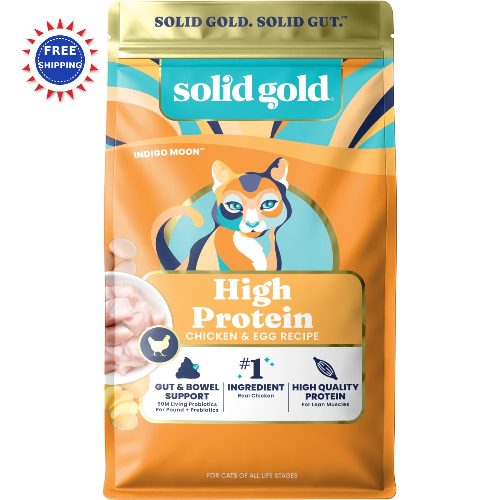 12lb Solid Gold High Protein Grain Free Chicken Probiotics Fiber