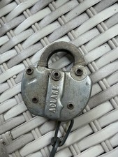 Antique ADLAKE RAILROAD LOCK-"AT & SFRRS" ATCHISON TOPEKA & SANTA FE R.R. SYSTEM