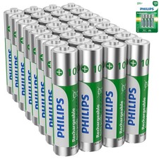 Philips 32 PCS AAA 1000mAh Batteries Rechargeable Ni-Mh 1.2V for Solar Lights