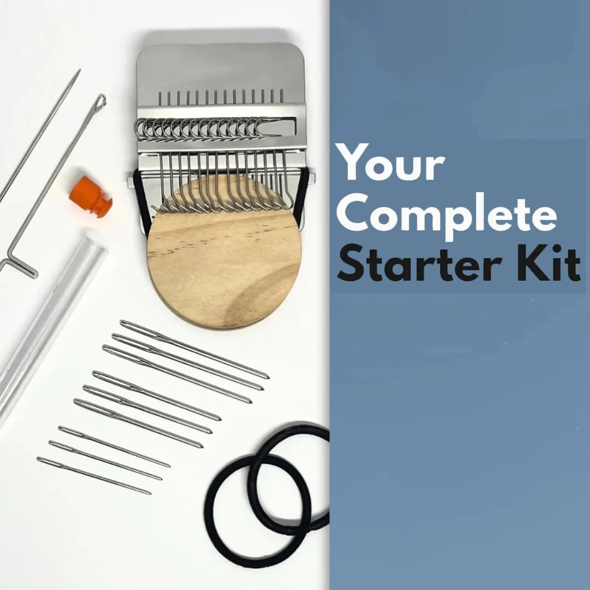 JMIATRY Kit Per Tessitura Per Adulti E Principianti, Telaio In Legno 30x20 Cm, Multiuso, Fai Da Te, Maglia E Telaio Per Tessuti, Attrezzatura Creativa Per Hobby - 4