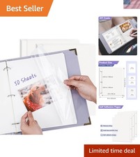 Waterproof Acid-Free Photo Album Pages - 50 Sheets for Scrapbooking Memories