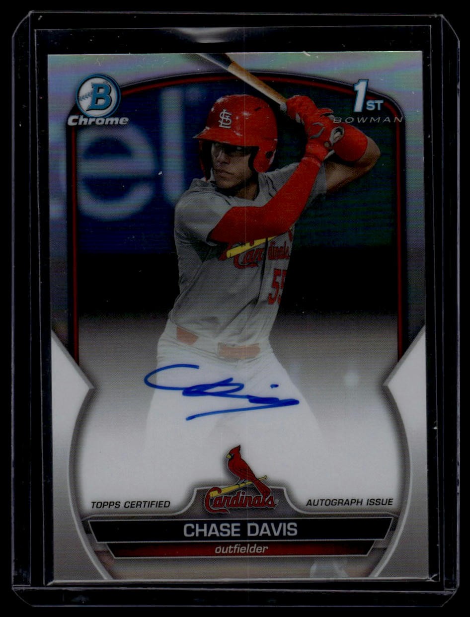 2023 Bowman Draft #CDA-CD Chase Davis Chrome Prospect Autographs Refractor #/499