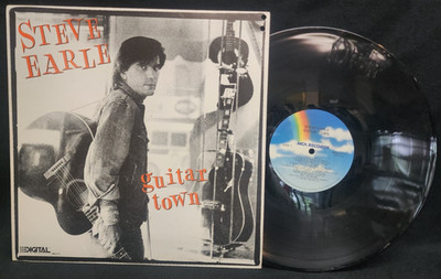 Steve Earle - Guitar Town OG LP, 1986, MCA Records MCA-5713 EX/EX