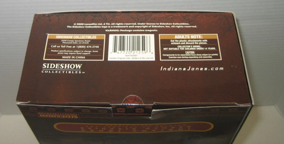 Figura de acción Sideshow Collectibles 1/6 Indiana Jones disfraz alemán 12" nueva en caja Foto 4 de 4