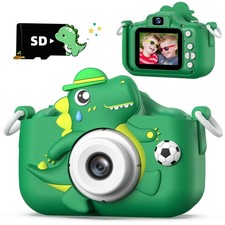 Dinosaur Kids Camera for Boys Girls, Toddler Digital Selfie Camera with Cute ...